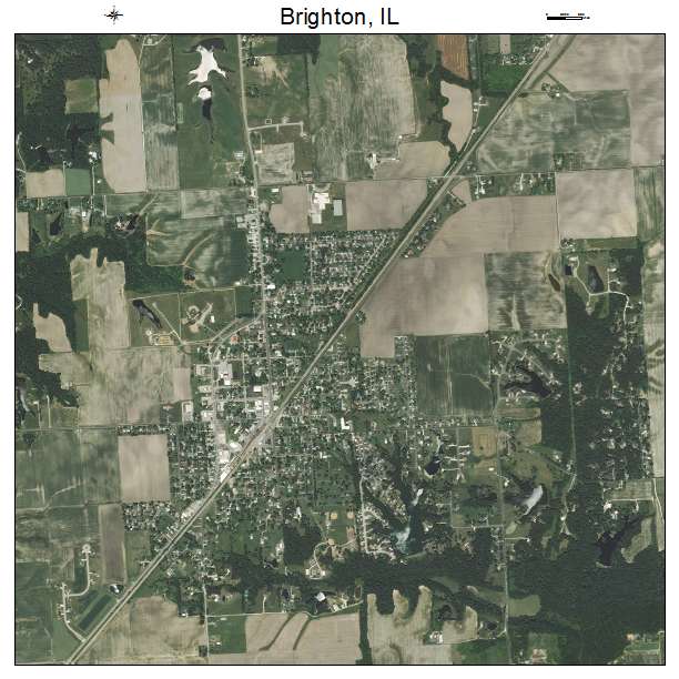 Brighton, IL air photo map