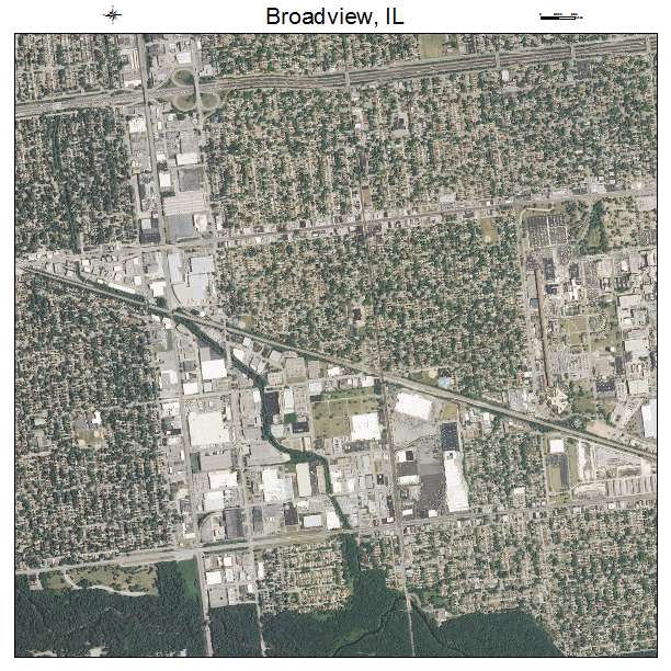 Broadview, IL air photo map
