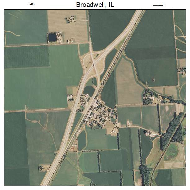 Broadwell, IL air photo map