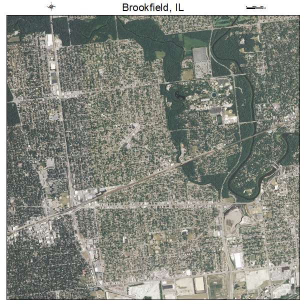 Brookfield, IL air photo map