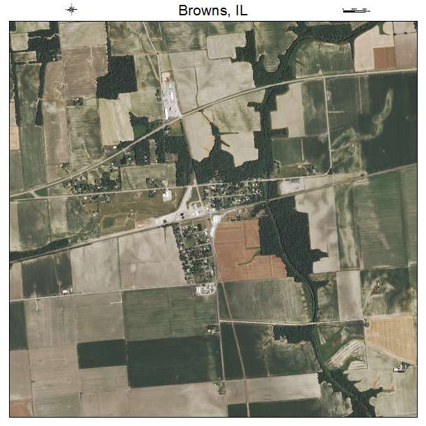 Browns, IL air photo map