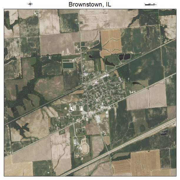 Brownstown, IL air photo map