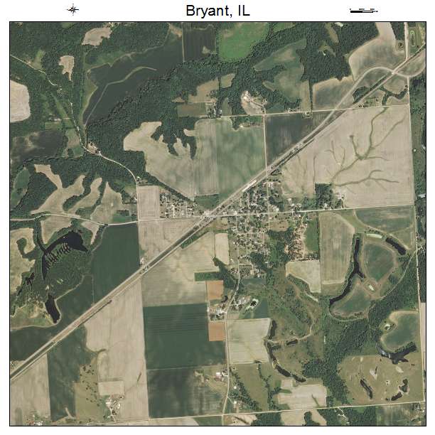 Bryant, IL air photo map