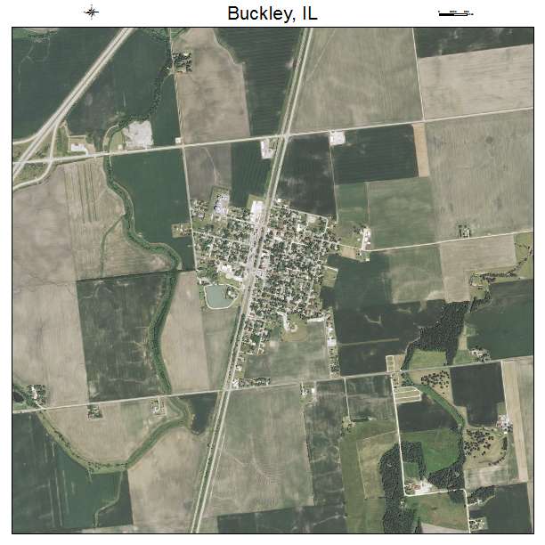 Buckley, IL air photo map
