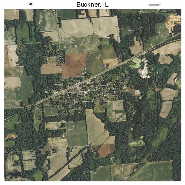 Buckner, IL air photo map