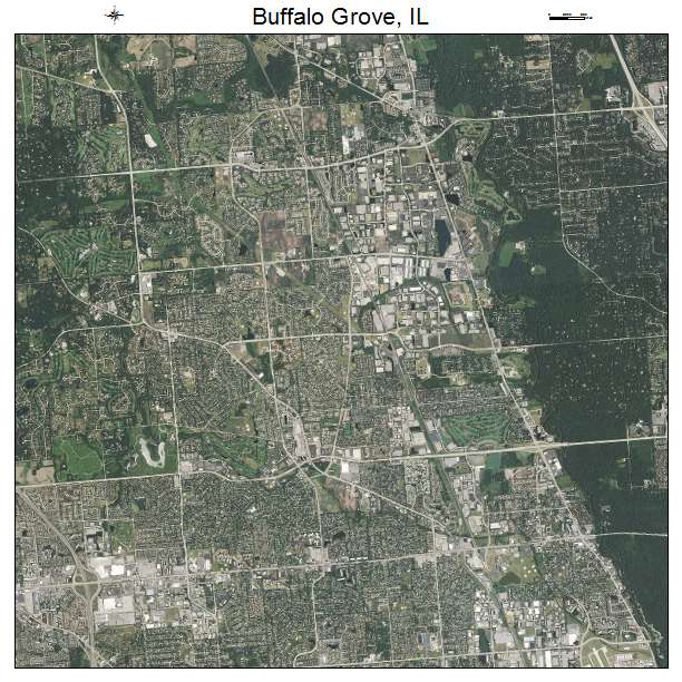 Buffalo Grove, IL air photo map
