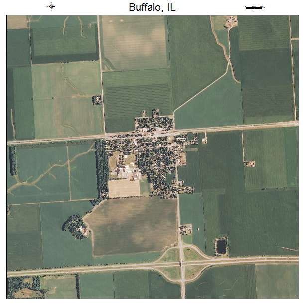 Buffalo, IL air photo map