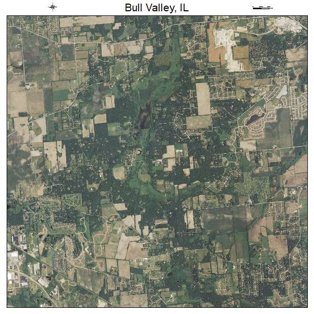 Bull Valley, IL air photo map