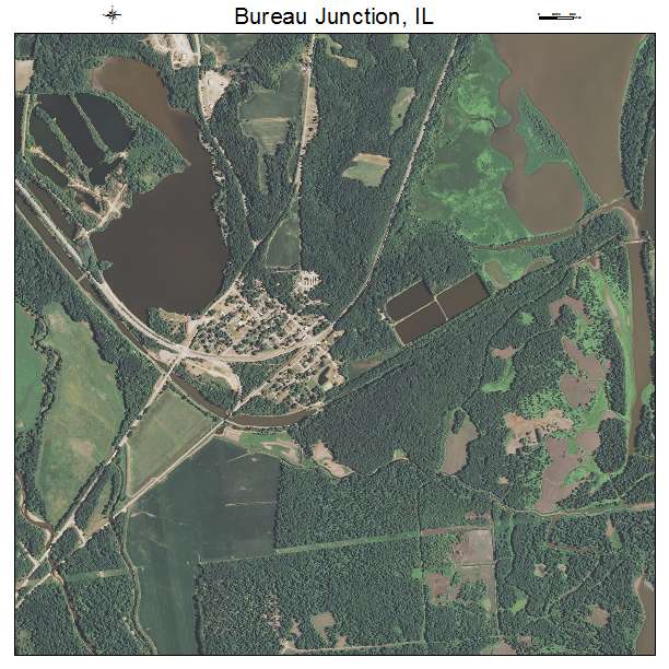 Bureau Junction, IL air photo map