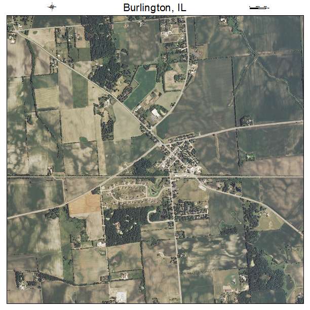 Burlington, IL air photo map