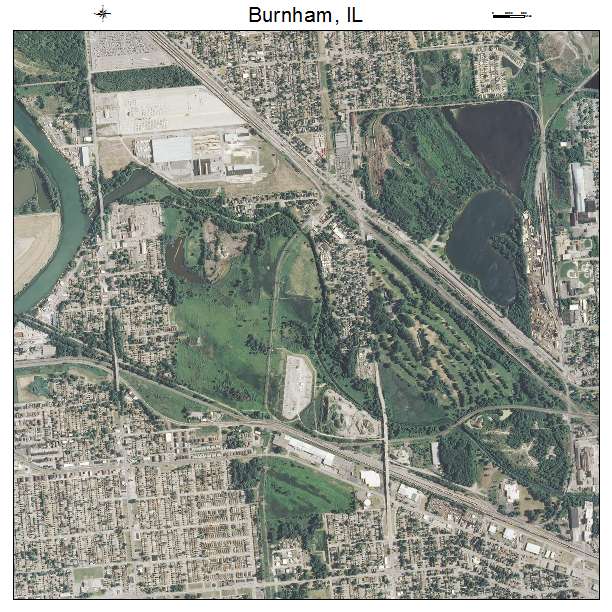 Burnham, IL air photo map