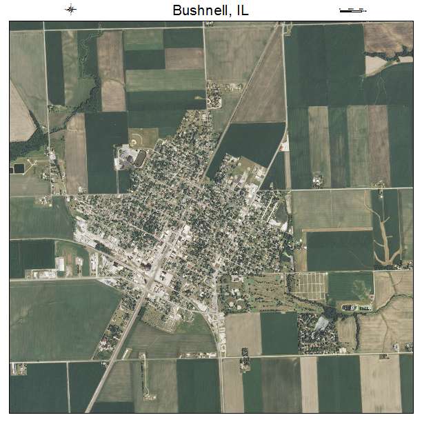 Bushnell, IL air photo map