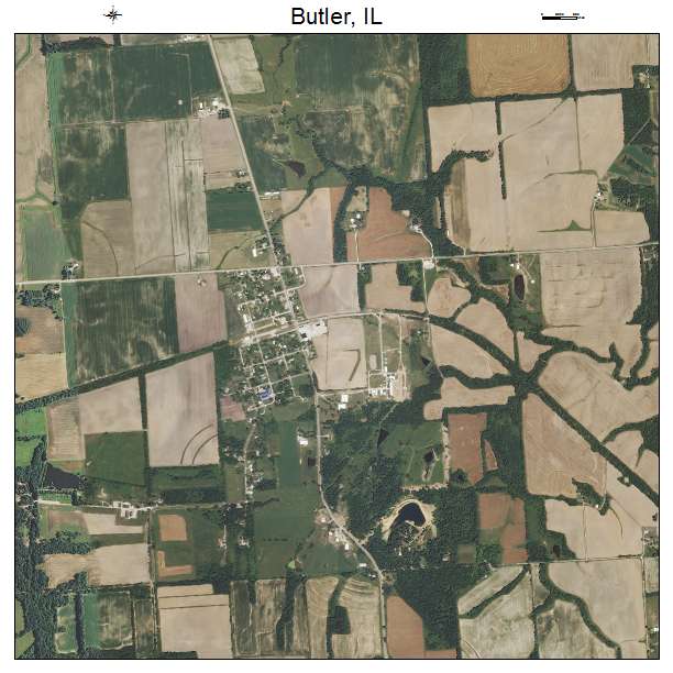 Butler, IL air photo map