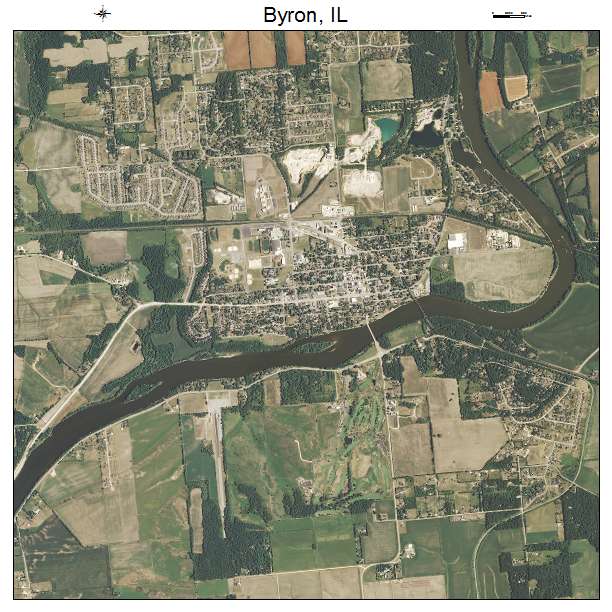 Byron, IL air photo map