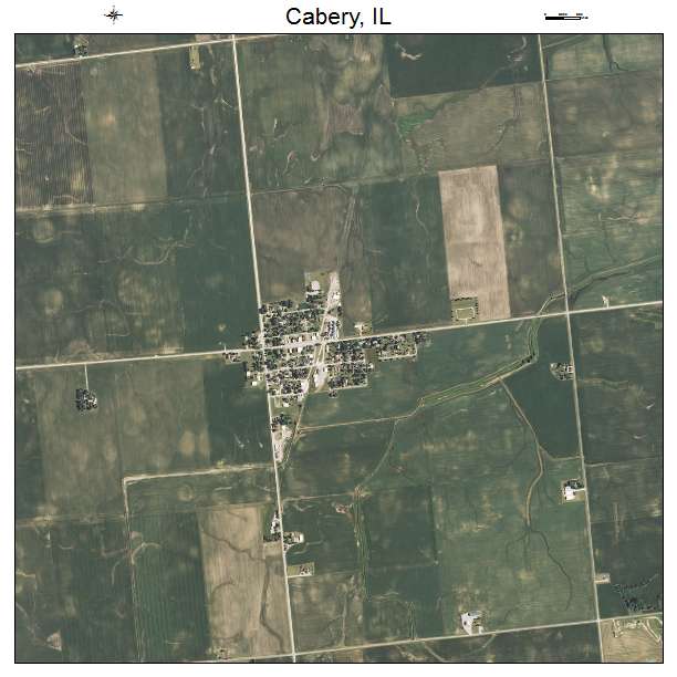 Cabery, IL air photo map