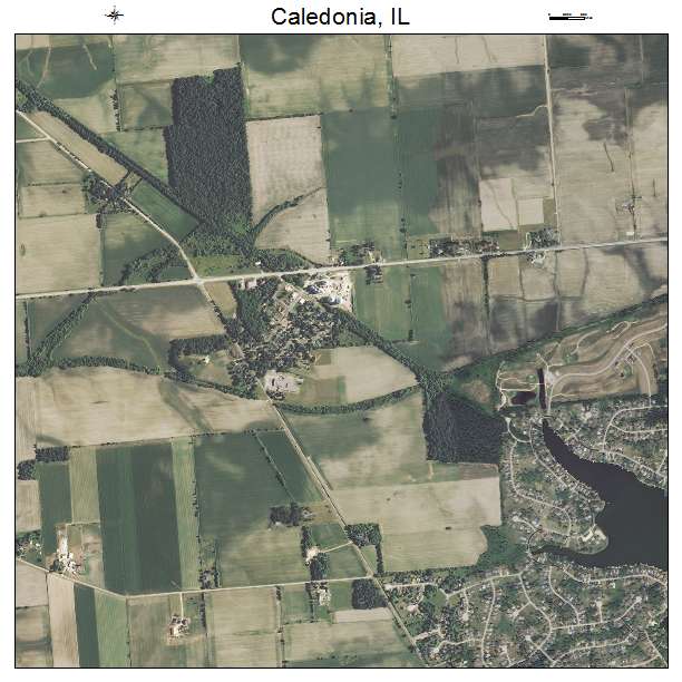 Caledonia, IL air photo map