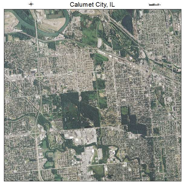 Calumet City, IL air photo map