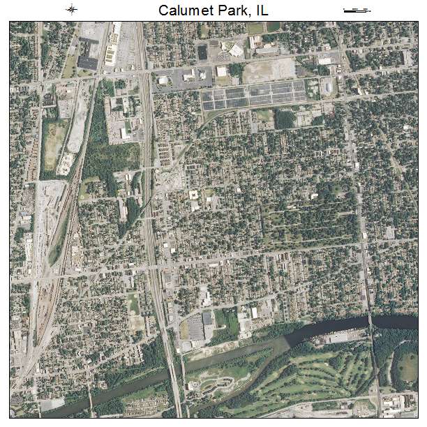 Calumet Park, IL air photo map