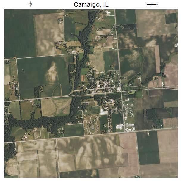 Camargo, IL air photo map