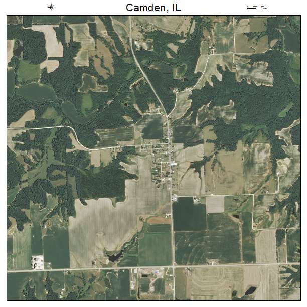 Camden, IL air photo map