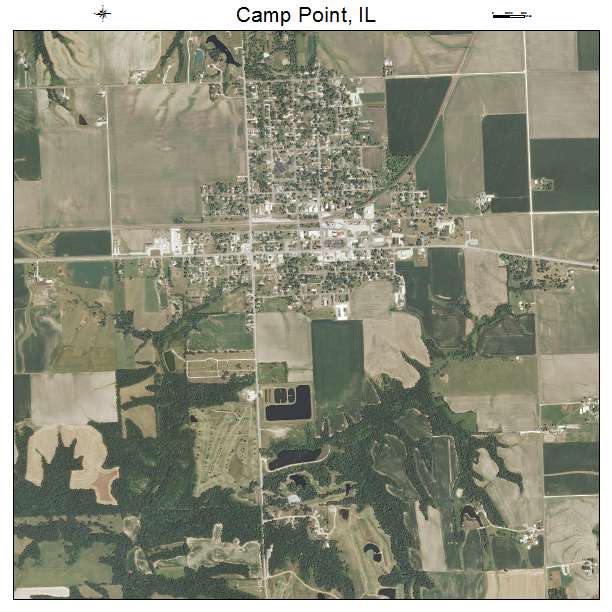Camp Point, IL air photo map