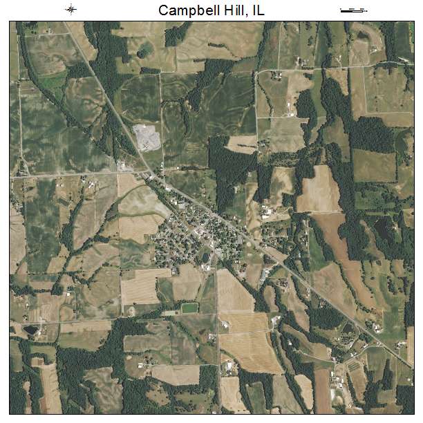 Campbell Hill, IL air photo map