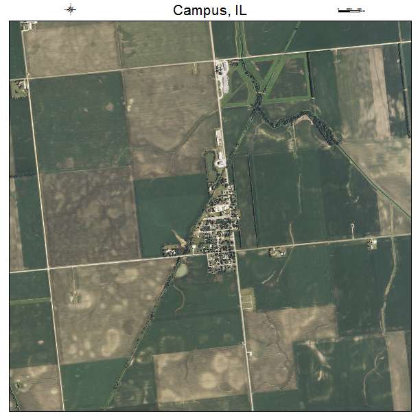 Campus, IL air photo map