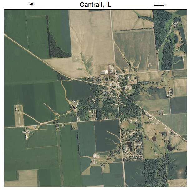 Cantrall, IL air photo map