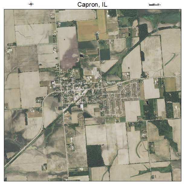 Capron, IL air photo map