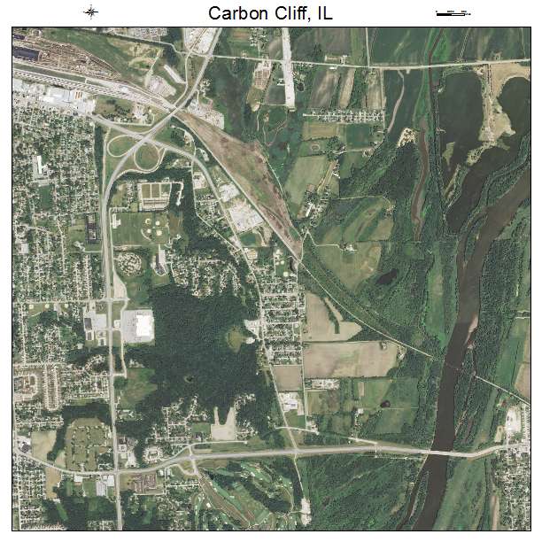 Carbon Cliff, IL air photo map