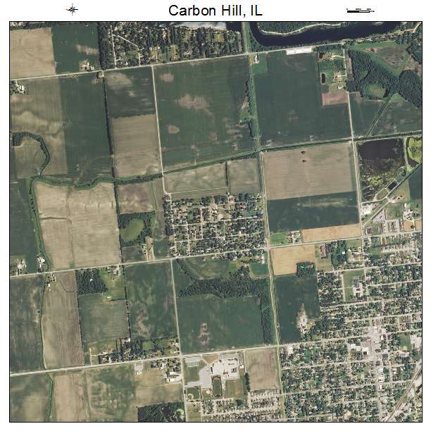 Carbon Hill, IL air photo map