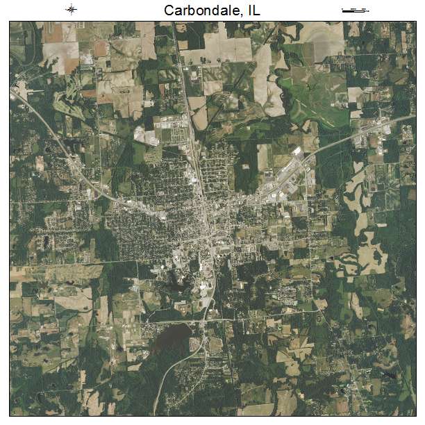 Carbondale, IL air photo map
