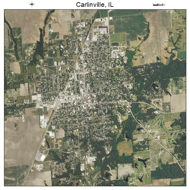 Carlinville, IL air photo map