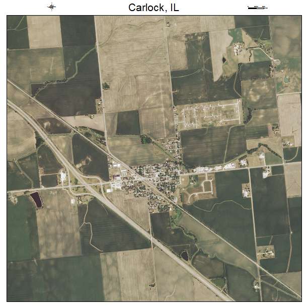Carlock, IL air photo map