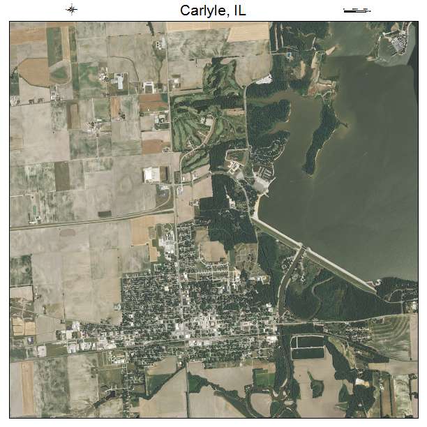 Carlyle, IL air photo map