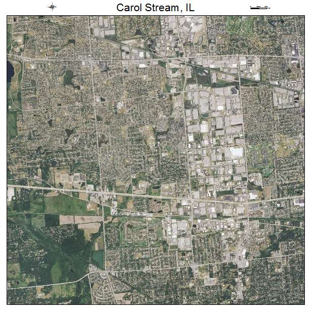 Carol Stream, IL air photo map