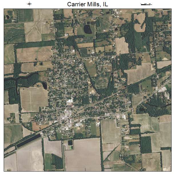 Carrier Mills, IL air photo map