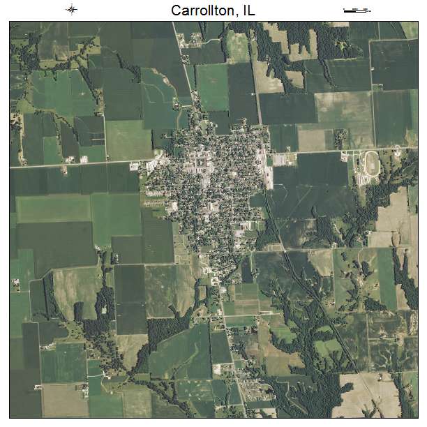Carrollton, IL air photo map