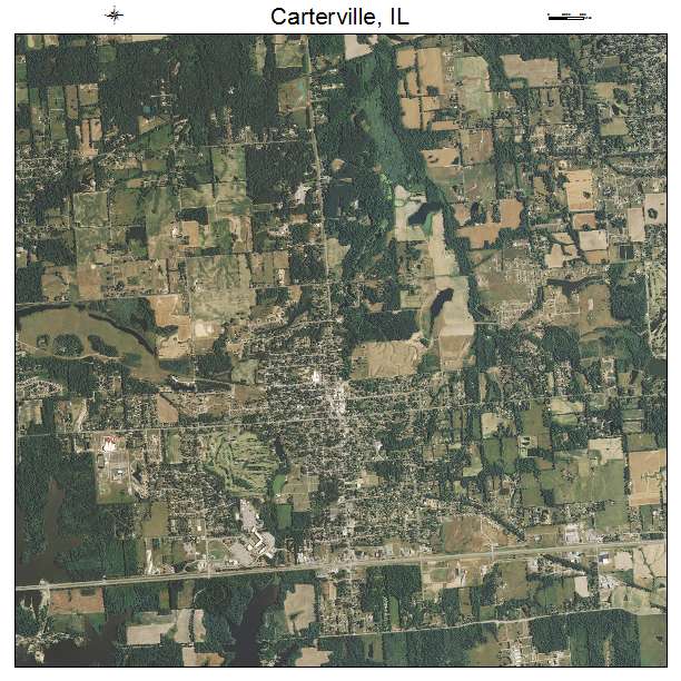 Carterville, IL air photo map