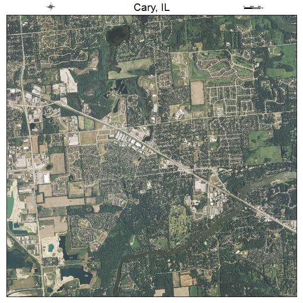 Cary, IL air photo map