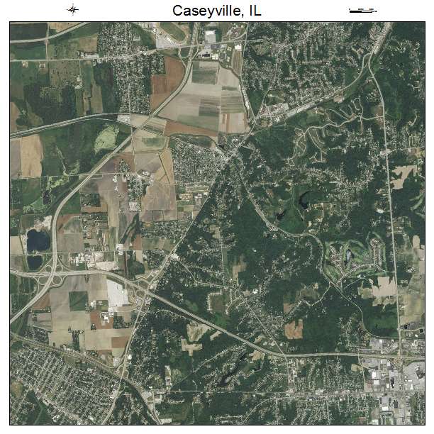 Caseyville, IL air photo map