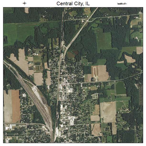 Central City, IL air photo map