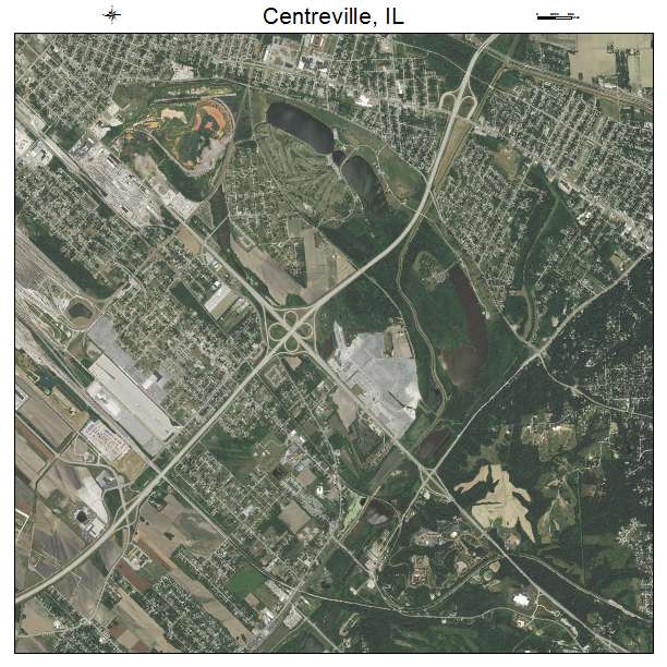 Centreville, IL air photo map