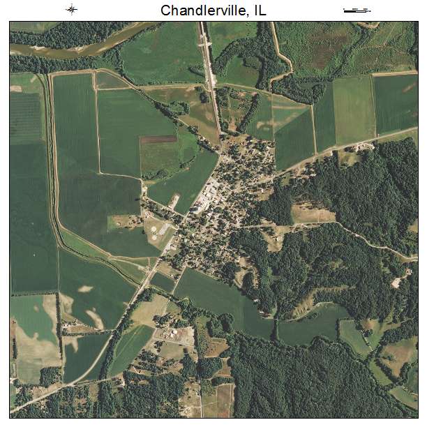 Chandlerville, IL air photo map