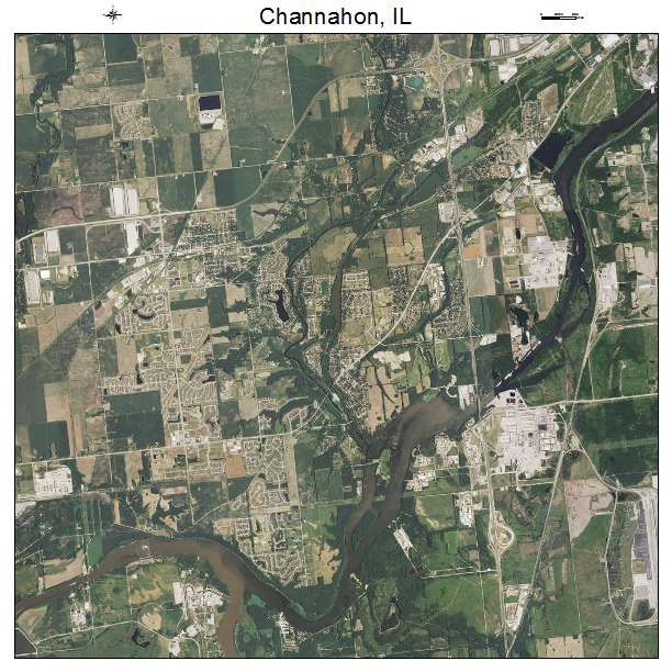 Channahon, IL air photo map