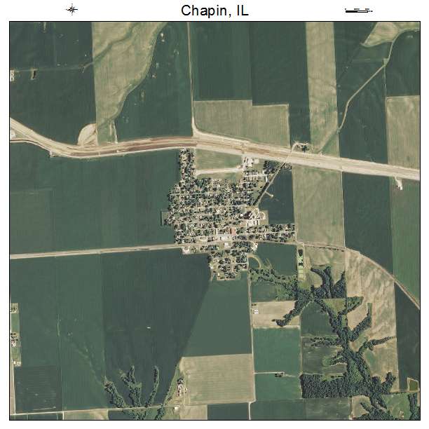 Chapin, IL air photo map