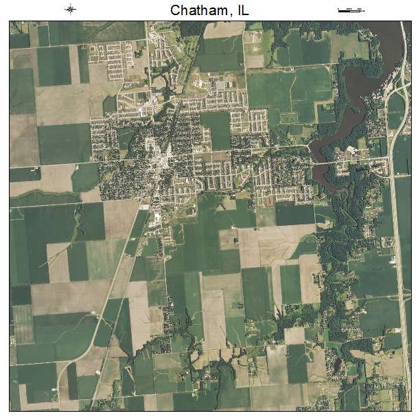 Chatham, IL air photo map