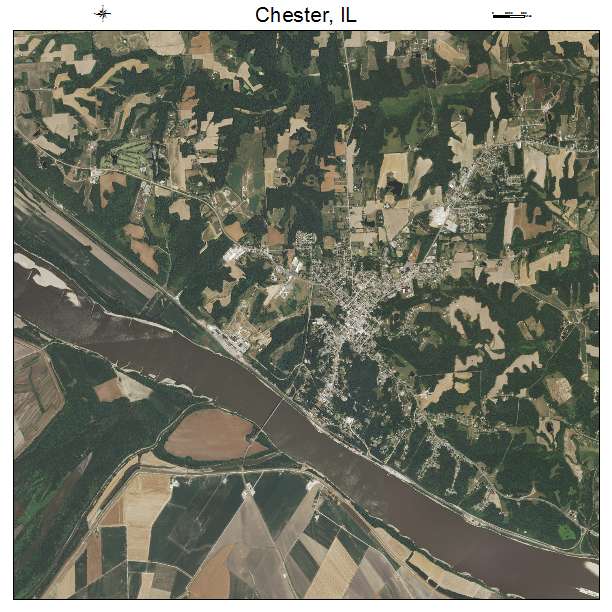 Chester, IL air photo map