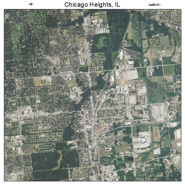 Chicago Heights, IL air photo map