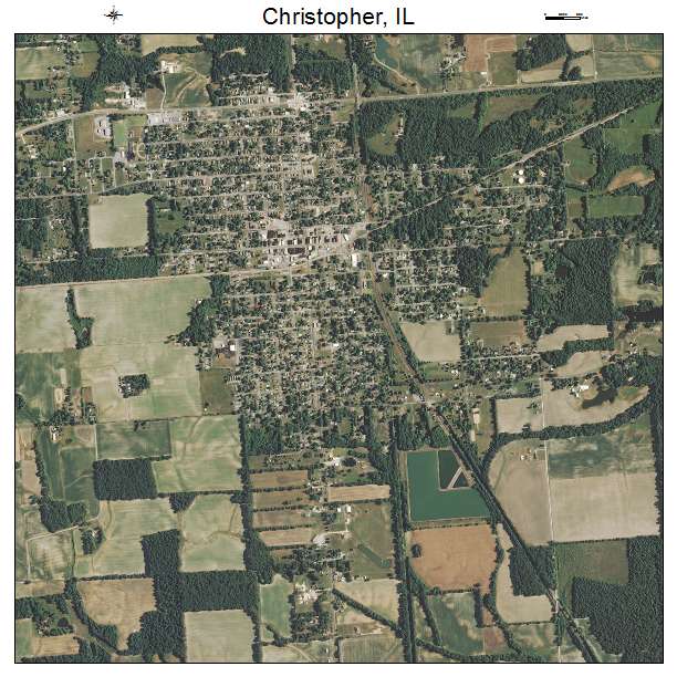 Christopher, IL air photo map